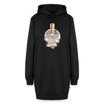 Optimistisch - Hoodie-Kleid - Schwarz - Vorne - AI Model Female 172 light (172cm)