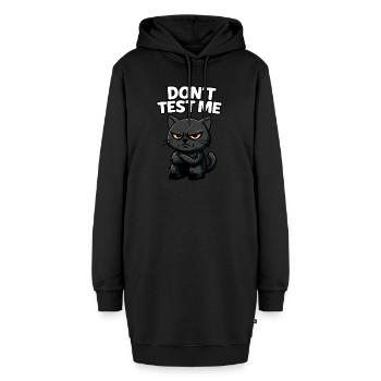 Ne me testez pas | Chat noir en colère Drôle Sarcastique -W - Sweat-shirt à capuche long Femme - noir - Devant