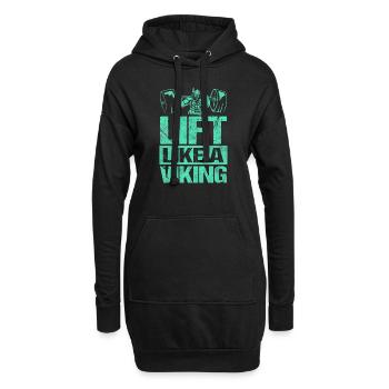 Lift Like A Viking Training wie Wikinger - Hoodie-Kleid - Schwarz - Vorne