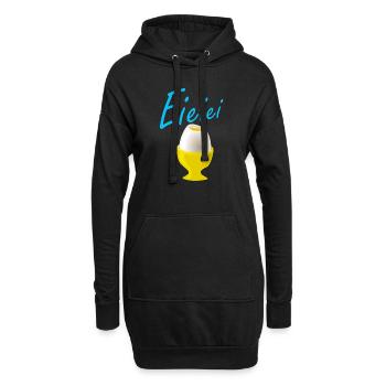 Eieiei Ei Männer Ei Oster Ei witzig - Hoodie-Kleid - Schwarz - Vorne