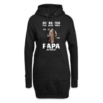 Feuerwehrmann Papa Vatertag Feuerwehr Geschenk - Hoodie-Kleid - Schwarz - Vorne