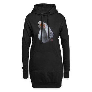 Gans - Hoodie-Kleid - Schwarz - Vorne