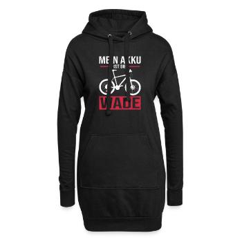 Fahrrad Fahrradfahren Lustiger Spruch Geschenk - Hoodie-Kleid - Schwarz - Vorne