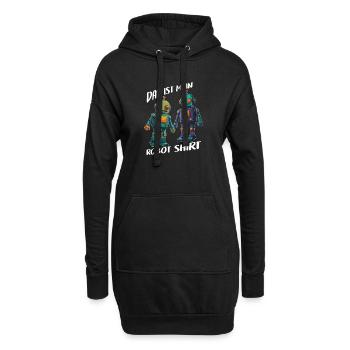 Das ist mein Robot Shirt zwei süße Roboter - Hoodie-Kleid - Schwarz - Vorne