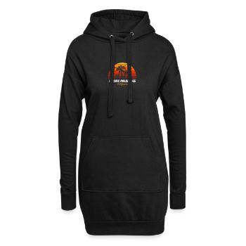 Retro Pacific Palisades California Sunset Cool - Hoodie-Kleid - Schwarz - Vorne