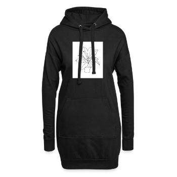 Plant - Hoodie Dress - black - Front