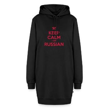 KEEP CALM I AM RUSSIAN - Hoodie-Kleid - Schwarz - Vorne