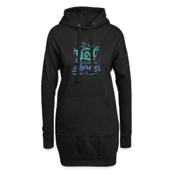 Your God Is With You - Hoodie-Kleid - Schwarz - Vorne