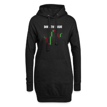 Born to Trade Trading Aktien Börse - Hoodie-Kleid - Schwarz - Vorne