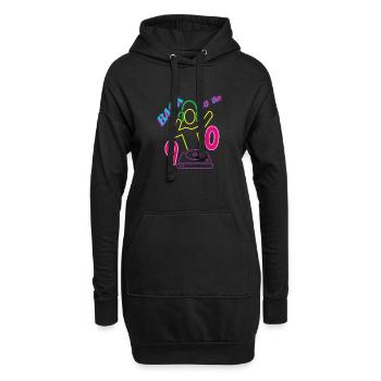 Retour dans les années 90 avec DJ - Sweat-shirt à capuche long Femme - noir - Devant