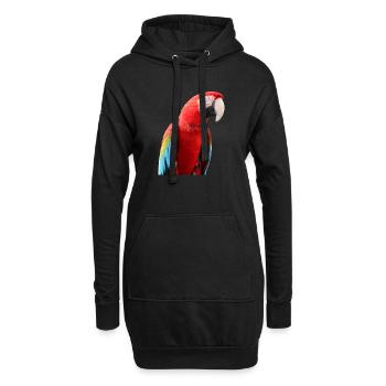 Papageien Vogel T-shirt Geschenk - Hoodie-Kleid - Schwarz - Vorne