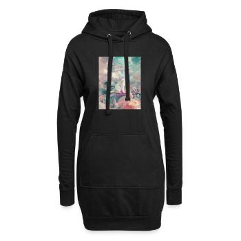 Chat pastel dans Dreamscape - Sweat-shirt à capuche long Femme - noir - Devant