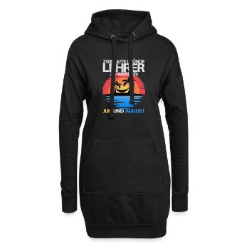Zwei gute Gründe Lehrer zu werden Juli und August - Hoodie-Kleid - Schwarz - Vorne