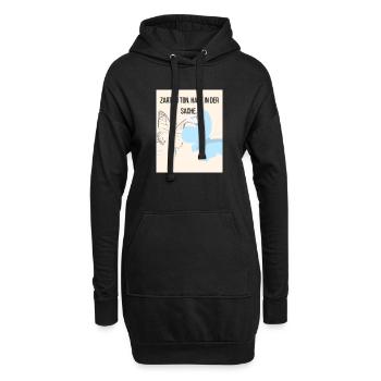 Sanfte Empathie mit Schmetterling und Storch - Hoodie-Kleid - Schwarz - Vorne