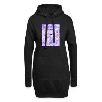 En amont - Sweat-shirt à capuche long Femme - noir - Devant