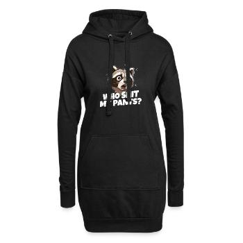 raton laveur qui m’a merdé ? - Sweat-shirt à capuche long Femme - noir - Devant