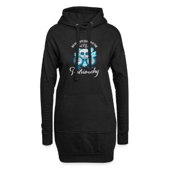 My favorite season is the fall of the patriarchy - Hoodie-Kleid - Schwarz - Vorne