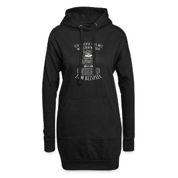 Menschen Schubsen Lustiger Spruch - Hoodie-Kleid - Schwarz - Vorne