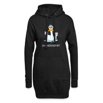 Je ne suis pas gentil aujourd’hui – Canard drôle - Sweat-shirt à capuche long Femme - noir - Devant