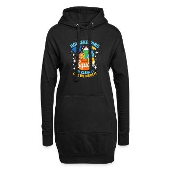Conception de nettoyage amusante - Sweat-shirt à capuche long Femme - noir - Devant