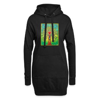 Lebensbaum Lebensenergie - Sonja von Staden - Sweat-shirt à capuche long Femme - noir - Devant