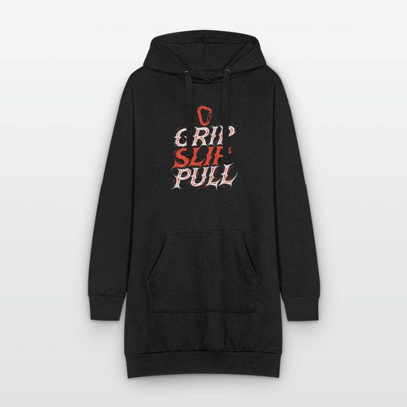 Grip Slip Pull Typographie Dynamique Sweat-shirt à capuche long Femme