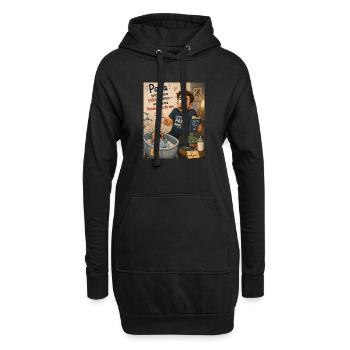 Als Papa wird man nicht geboren: Babychaos - Hoodie-Kleid - Schwarz - Vorne