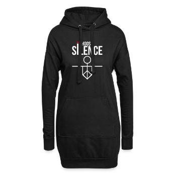 Je choisis le silence - Sweat-shirt à capuche long Femme - noir - Devant