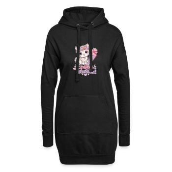 Endlich Schulkind Katze Schultüte - Hoodie-Kleid - Schwarz - Vorne