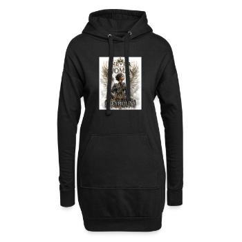 Woman_and_Greyhound - Hoodie-Kleid - Schwarz - Vorne