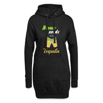 Mama Needs Tequila - Mother's Day Bath Party Mexico - Hoodie Dress - black - Front