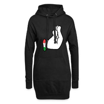 Italie - Sweat-shirt à capuche long Femme - noir - Devant