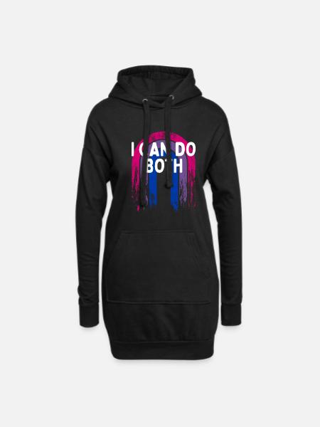 I Can Do Both Bisexual LGBTQ Bi Pride Pansexual - Hoodie-Kleid - Schwarz