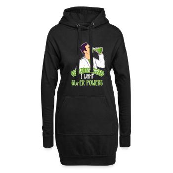 Science Super Power Wissenschaft Chemielehrer - Hoodie-Kleid - Schwarz - Vorne