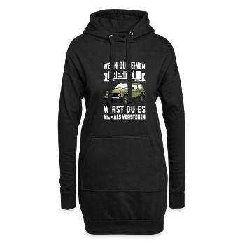 Lada Niva 4x4 Offroad Russland UdSSR - Hoodie-Kleid - Schwarz - Vorne