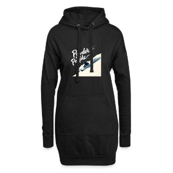 Powder to the People – Snowboard & Powder - Hoodie-Kleid - Schwarz - Vorne