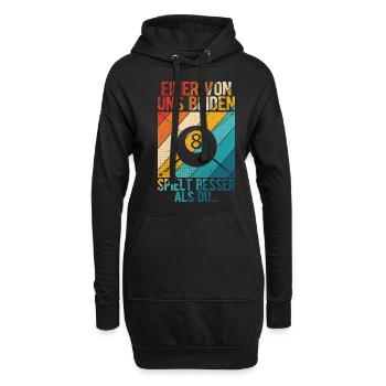 Einer von uns beiden spielt besser als du - Design - Hoodie-Kleid - Schwarz - Vorne