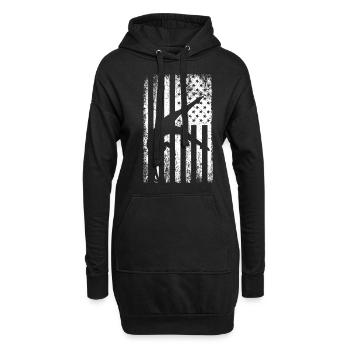 Turnen Gymnsatik US Flagge Turntrainer Geschenk T - Hoodie-Kleid - Schwarz - Vorne