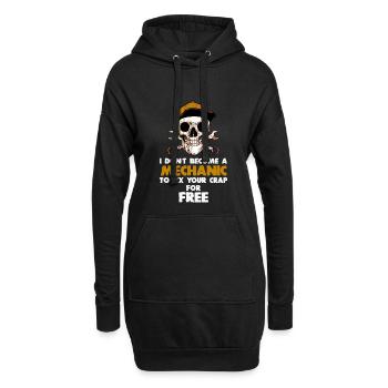 Mechanics Don't Fix For Free Bauarbeiter - Hoodie-Kleid - Schwarz - Vorne