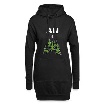 Humor - Anwalt An Wald Bäume Paragraph - Hoodie-Kleid - Schwarz - Vorne