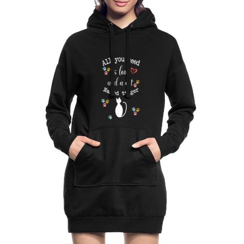 All you need is love and a cat named tigger - Sweat-shirt à capuche long Femme