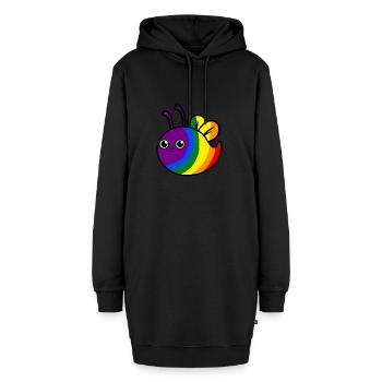 Schwule Biene LGBT Gay Pride - Hoodie-Kleid - Schwarz - Vorne