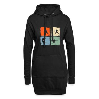 Clôture Clôture - Sweat-shirt à capuche long Femme - noir - Devant