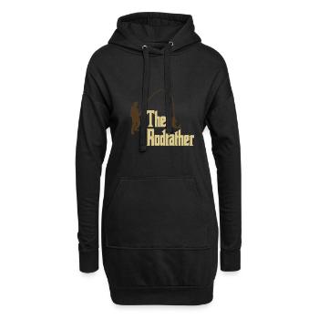 Angler Angeln Fischer Spruch Fischen - Hoodie-Kleid - Schwarz - Vorne