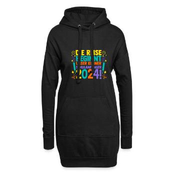 Eltern Schulkind Grundschule Erste Klasse Einschul - Hoodie-Kleid - Schwarz - Vorne
