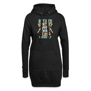 Rentner Zahnarzt Ruhestand Zahnmedizin - Hoodie-Kleid - Schwarz - Vorne