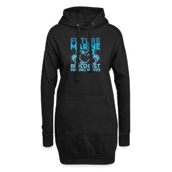 Meeresbiologie Marine Biologist Meeresbiologie - Hoodie-Kleid - Schwarz - Vorne