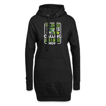 Rasenmäher Mähen - Hoodie-Kleid - Schwarz - Vorne