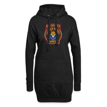 Chicken Nugget Foodie Geschenk - Hoodie-Kleid - Schwarz - Vorne