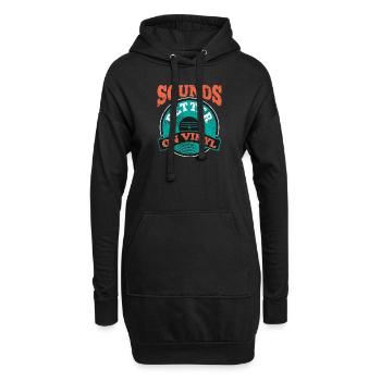 Vinyl Schallplatte - Hoodie-Kleid - Schwarz - Vorne